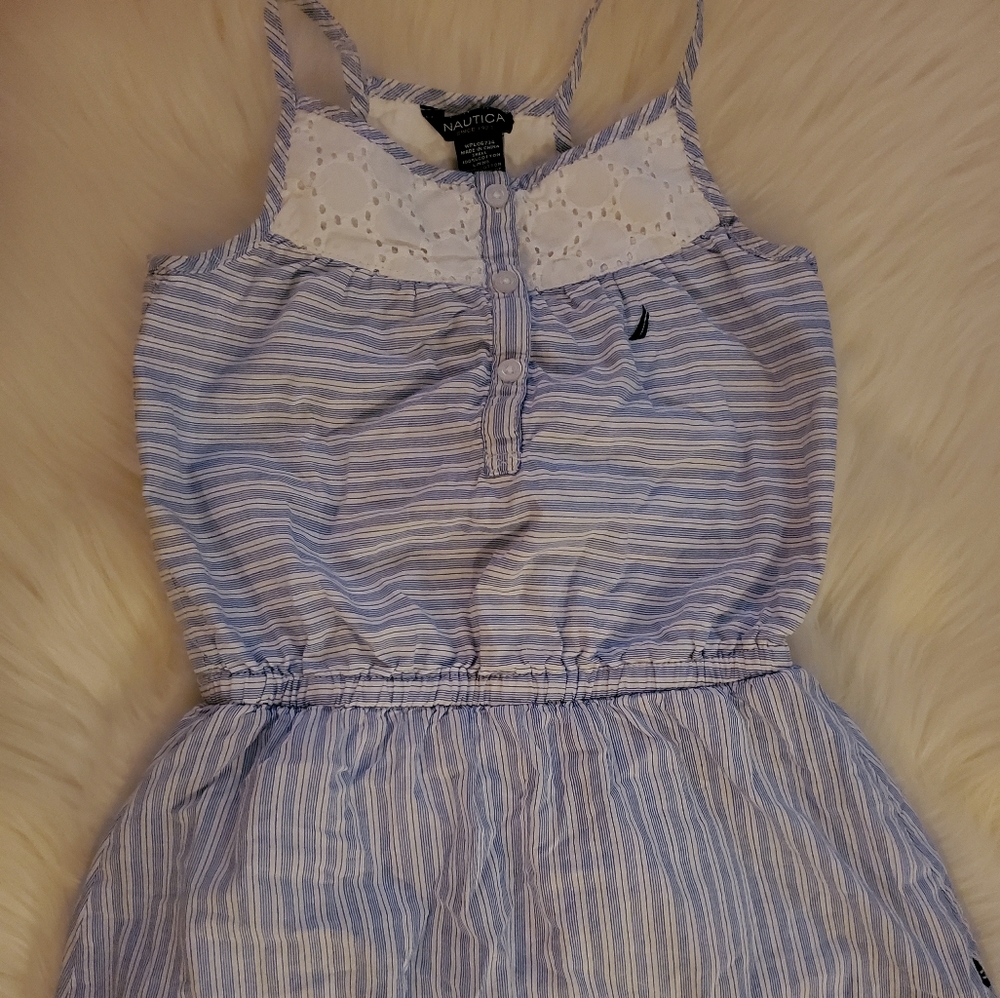 Nautica Blue and White Striped Dress